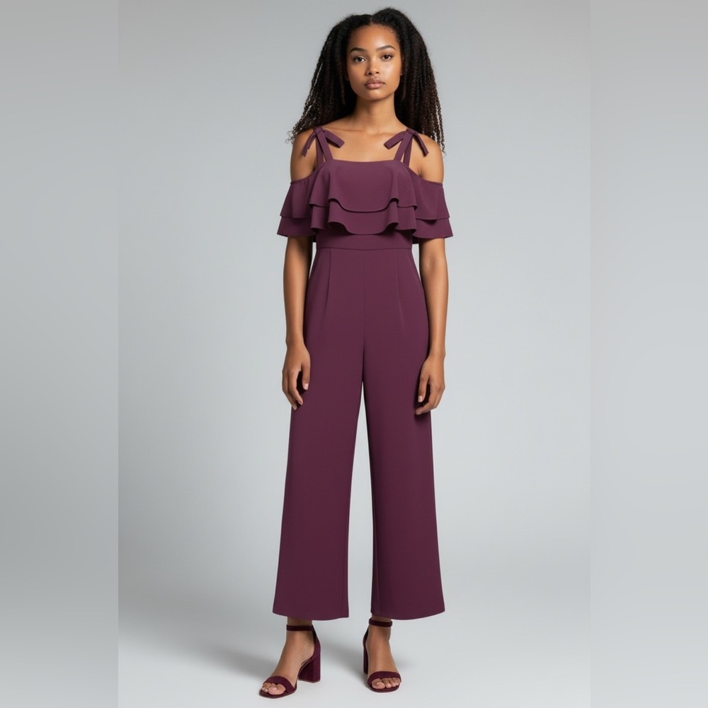 GB Girls Stylish Plum Jumpsuit Size 14